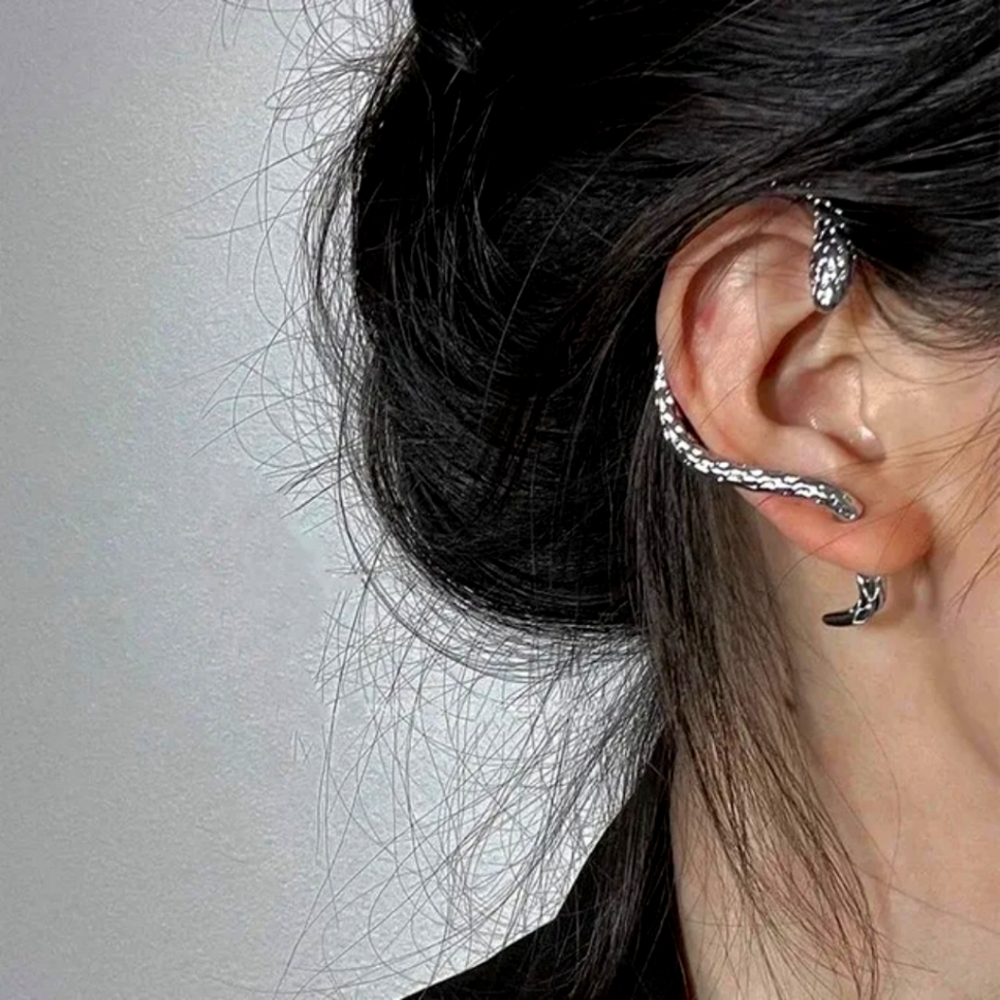Snake Earhook Gothic Earring